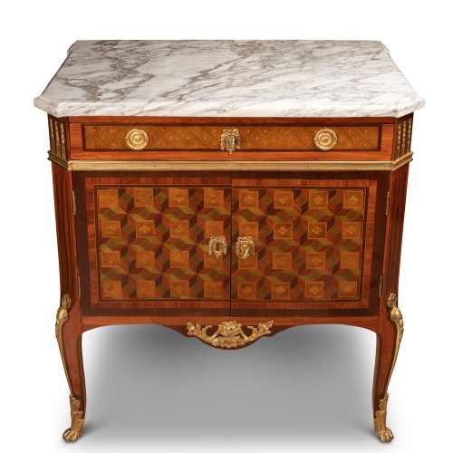 A Fine Transition Ormolu-Mounted Commode to Pierre Roussel 1723-1782 - Furniture Style Transition