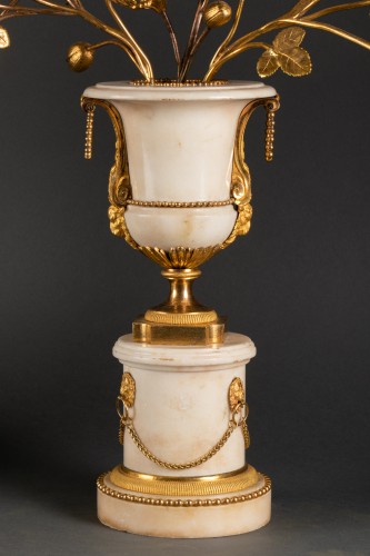 Paire de candélabres Epoque Louis XVI - Luminaires Style Louis XVI