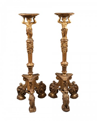 Paire de Porte Torchères Epoque Louis XIV