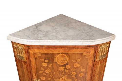 Furniture  - Pair of Corner Cabinets Transitional Period Stamped  J. B . Hedouin