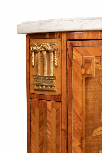 Pair of Corner Cabinets Transitional Period Stamped  J. B . Hedouin - 