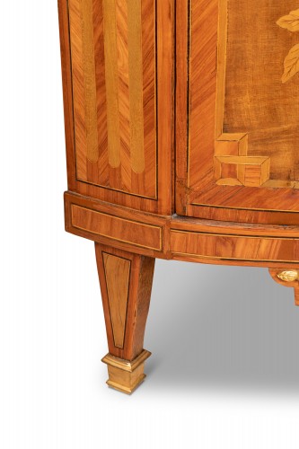18th century - Pair of Corner Cabinets Transitional Period Stamped  J. B . Hedouin