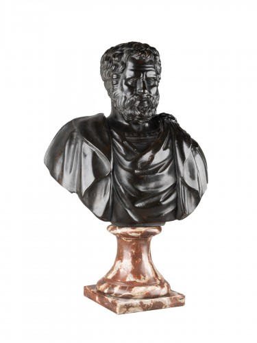 Buste de général Romain en bronze fin XVIIe siècle début XVIIIe