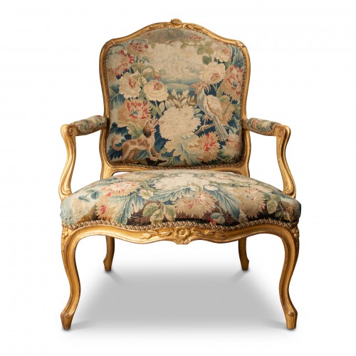 18th century - Pair of Armchairs Stamped by A.N. Delaporte