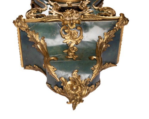 Cartel d'alcôve d'époque Louis XV, Charles Leroy bronzes de Saint Germain - Louis XV