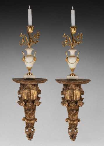 Pair of Wall Brackets  Régency  Period - Furniture Style French Regence