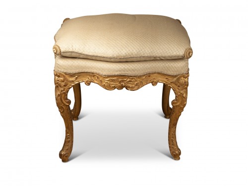 Régence period stool in gilded wood - Seating Style French Regence