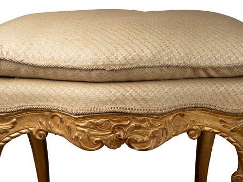 Régence period stool in gilded wood - 