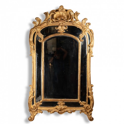 Miroir d'époque Régence en bois doré sculpté - Régence