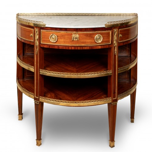 Mobilier Console - Paire de consoles dessertes d'époque Louis XVI Estampille de Pierre Roussel