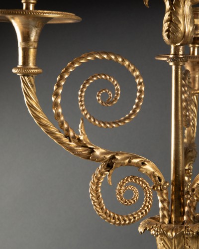 A  pair of ormolu  Candelabras aux vestales  late 18 TH period - 