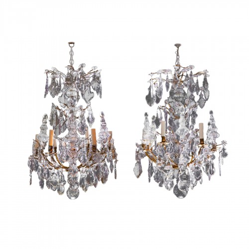 Two chandeliers forming a pair 18th century period