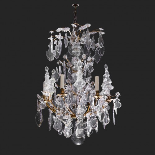 Deux lustres formant paire époque XVIIIe siècle - Luminaires Style Louis XV