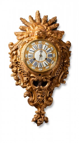 A giltwood Cartel  clock  circa 1730
