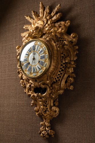 18th century - A giltwood Cartel  clock  circa 1730