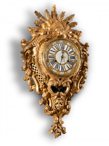 A giltwood Cartel  clock  circa 1730 - Louis XV