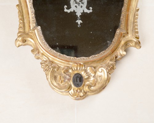 Miroirs, Trumeaux  - Paire de miroirs Vénitiens XVIIIe siècle