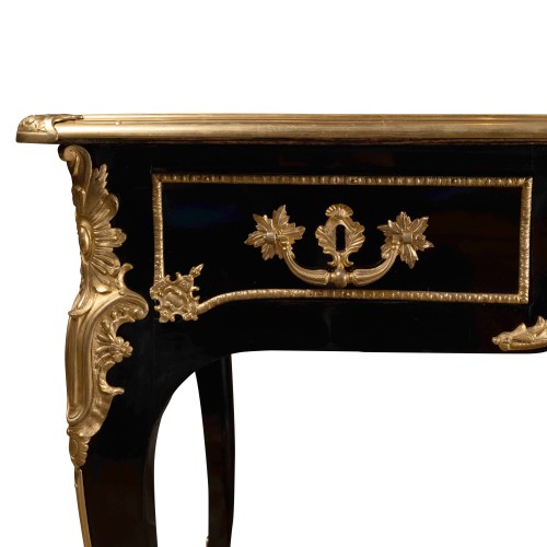 Furniture  - A blackened pearwood Desk Parisian Regency Period