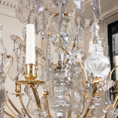 Lighting  - A gilt bronze and crystal Chandelier Louis XV period 