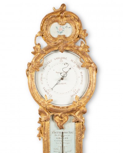 Horlogerie Cartel - Baromètre Thermomètre Epoque Louis XVI