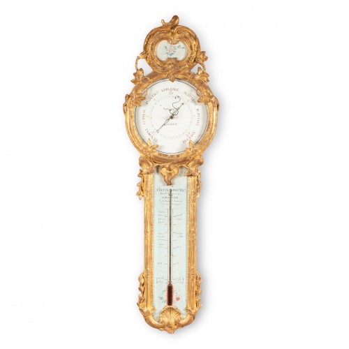 XVIIIe siècle - Baromètre Thermomètre Epoque Louis XVI