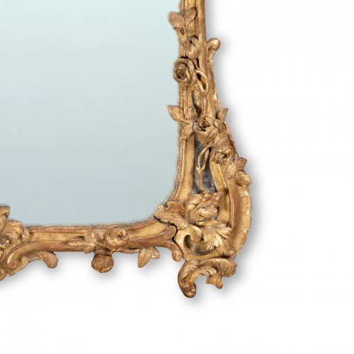 Antiquités - Gilted wood Mirror Louis XV Period