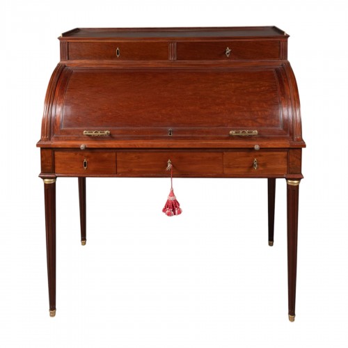  Cylinder desk mahogany  Louis XVI period stamped Jean François Leleu