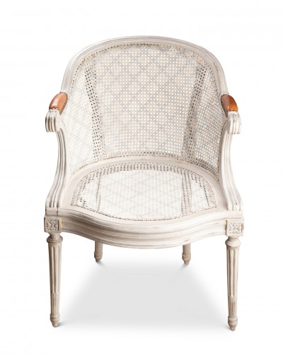 Seating  -  An Louis XVI Fauteuil bureau  stamped by Georges Jacob