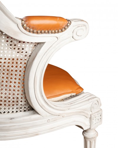 18th century -  An Louis XVI Fauteuil bureau  stamped by Georges Jacob