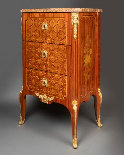 Transition - Commode marquetée Epoque Transition