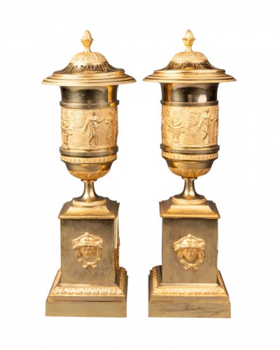 A pair of gilted perfume burners Empire Period
