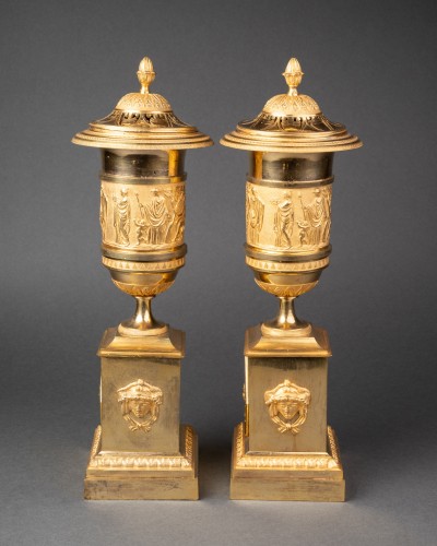 A pair of gilted perfume burners Empire Period - 