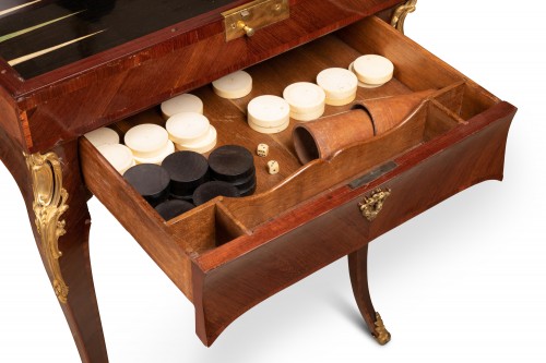 Antiquités - Table Tric Trac époque Louis XV etampillée P II Migeon