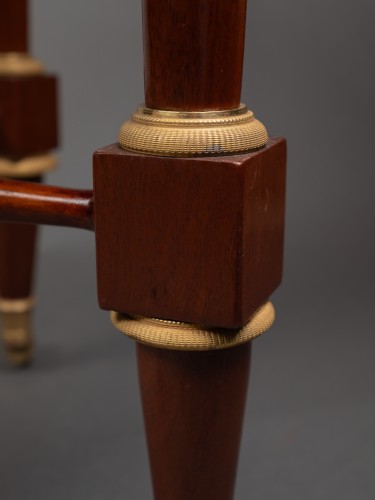 18th century - A Louis XVI  ormolu-mounted mahogany Gueridon