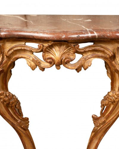 A Louis XV  Pair of gilted oak Brackets   - Furniture Style Louis XV