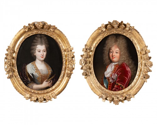 A pair of portrait french school 18th century
