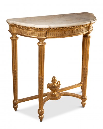 Console bois sculpté doré époque Louis XVI - Isabelle Chalvignac