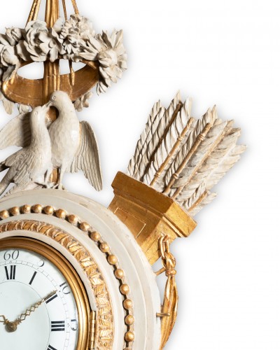 A Louis XVI painted and gilted wooden Clock - Horology Style Louis XVI