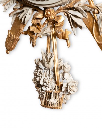 A Louis XVI painted and gilted wooden Clock - Louis XVI