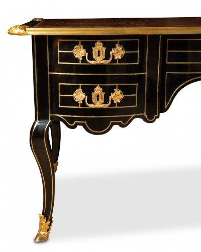 18th century - A Regency ormolu-mounted blackened wood Bureau Plat