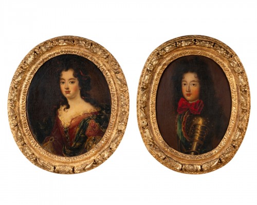 Pair of portraits  early  Louis XIV period