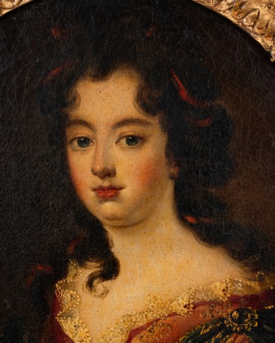 Paire de portraits fin XVIIe siècle - Tableaux et dessins Style Louis XIV