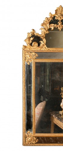 Miroir en bois sculpté et doré époque Louis XV - Louis XV