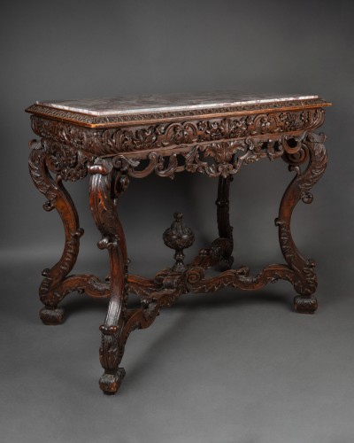 Antiquités - Center Table  Louis XIV period late 17th century