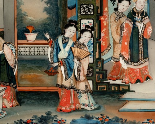 Deux Fixés sous verre vers 1830 - Isabelle Chalvignac