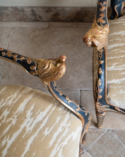 Antiquités - A set of four armchairs Piemontese 18th century