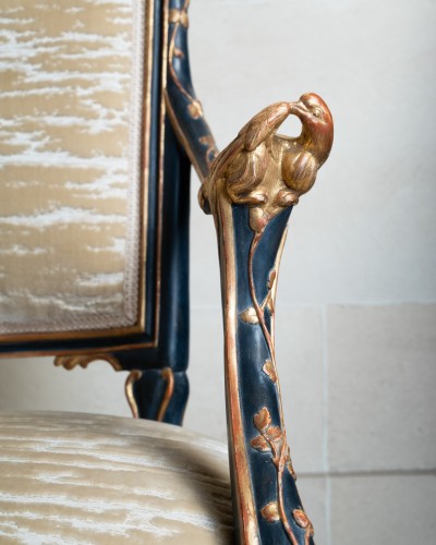 Antiquités - A set of four armchairs Piemontese 18th century