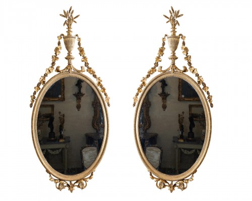 Paire de Miroirs Néoclassique anglais George III XVIIIe siècle