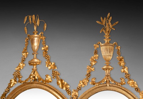 Miroirs, Trumeaux  - Paire de Miroirs Néoclassique anglais George III XVIIIe siècle