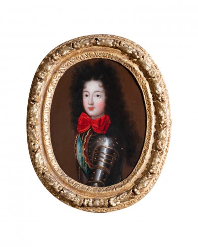 Paire de Portraits fin XVIIe siècle - Tableaux et dessins Style Louis XIV